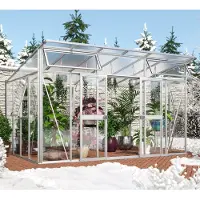 Pergart Vitavia, Aktionsangebot (inkl. 100 Euro Zubehör): Gewächshaus "Aura 11500", weiß, 11,5 m², 3 mm ESG, 10 mm HKP