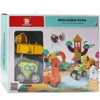 TOPBRIGHT Holzblöcke Bauklötze Puzzle Klassische Puzzle Holzpuzzle Safari 82 Elemente Top Bright