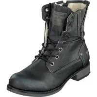 Mustang Damen Schnürboot Stiefelette Warmfutter 1139-630, Größe:38 EU, Farbe:Schwarz