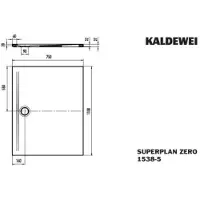 Kaldewei 353847982669 DW SUPERPLAN ZERO Mod.1538-5, 750 x