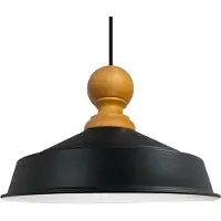 Bamyum Pendelleuchte Hängelampe Industrial Schwarz Metall, Ø40cm, E27, Vintage Lampe