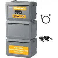 Growatt Powerness Balkonkraftwerk Speicher NEXA 2000 Speicher All-in-One Speicher mit NEXA 2000 Erweiterungsakku x2 für Balkonkraftwerke (0% MwSt)