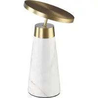 ANGEL CERDA SL Angel Cerdá Tischlampe aus weißem Marmor und goldenem Stahl 8034