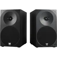 Woxter Dynamic Line 410 BT -Stereo-Lautsprecher 2.0 150W de Power,Bluetooth, Holz, Woofer de 4 Zoll, 2 Hochtöner, 3,5 mm, RCA, Control Volume, Treble, Bass, Bookself-Lautsprecher, Farbe Schwarz