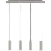 LINDBY Hängeleuchte Joffrey, 76 cm, weiß, 4-flg., GU10