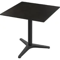 BIG Möbel Gastro Terrassentisch NICO | 70x70 cm | HPL Compact Dunkler Grafit Schiefer
