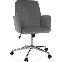 Hjh OFFICE Home Office Bürostuhl SOLAO CORD Schreibtischstuhl mit Armlehnen Stoff Drehstuhl