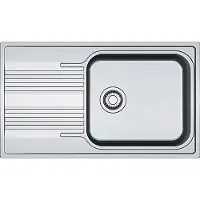 Franke Edelstahl Leinenoptik1-Becken Küchenspüle aus Smart Srl 611-86 XL 101.0368.324