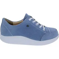 Finn Comfort Halbschuh Ikebukuro 2911-834214, Finnamic Abrollsohle, Nubukleder,Hellblau, Weiche Fußbettung zum Wechseln 37