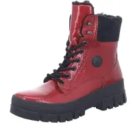 Rieker Y0220 33 Damen Schnürboots Rot, Rot, Gr. 41