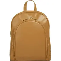 Cluty Cityrucksack "Damen echt Leder, Made in Italy", Damen, Gr. B/H/T: 30cm x 25cm x 12cm, onesize, gelb, Leder, Rindsleder, unifarben, Rucksäcke Cityrucksack, echt Leder, Made in Italy