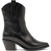 Lazamani Lu Damen Leder Cowboy-Stiefel Black Größe 36