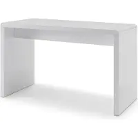 SalesFever Schreibtisch 120 x 60 cm | MDF Holz in Hochglanz lackiert | B 120 x T 60 x H 75 cm | weiß