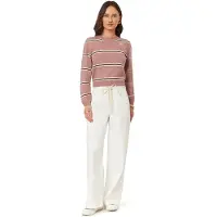 Scotch & Soda Crop Pullover Rose Brown Stripe Größe: XL | Longsleeves Outlet | Damen | Braun