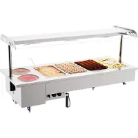 CombiSteel Einbau-Bain-Marie mit 5xGN1/1 2x17 Liter Ø aus Edelstahl