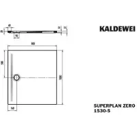 Kaldewei 353047983030 DW SUPERPLAN ZERO Mod.1530-5, 800 x