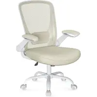 Songmics Schreibtischstuhl, atmungsaktive Netzbespannung, Oatmeal Beige