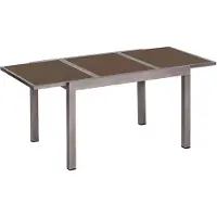 Merxx Gartentisch ausziehbar 120/180 x 90 cm braun - Aluminium