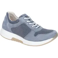 Gabor ROLLINGSOFT Damenschuhe - bequeme Schnür- Halbschuhe blau Freizeit NEU