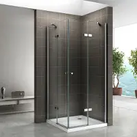I-flair Eck-Duschkabine 70x90x180 cm aus durchsichtigem 6 mm Sicherheitsglas - DK19