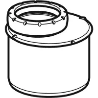 Geberit GE Silent-Pro, Reduktion, d110/75 mm, exzentrisch, kurz, 1 Stk.