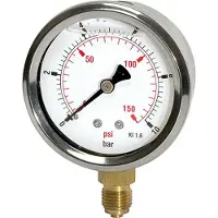 RIEGLER Glyzerinmanometer »pressure line«, G 1/4 u., 0-600,0 bar/8500 psi, Ø 63