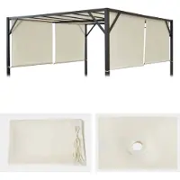 Mendler Ersatzbezug für Dach Pergola Pavillon Beja 3x4m creme