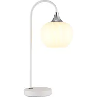 Globo Lighting Tischleuchte Metall weiß matt, 1x E27