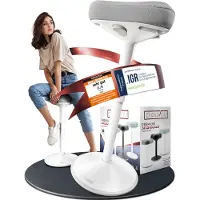 CLOUVOU Nexus Bürohocker [DAS ORIGINAL] Stehhocker für mehr Rücken Fitness, Höhenverstellbar 57-82cm, Ergonomischer Wackelhocker (Grau)