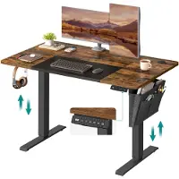 Songmics Höhenverstellbarer Schreibtisch elektrisch 120cm mit 4 Höhen
