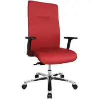 Topstar XXL Bürostuhl Big Star 20, BT290T W51 Stoff rot, Gestell alu