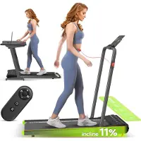 TurboTronic SportTronic Walking Pad - ST-520 - klappbares Laufband bis 10 km/h, 6 Programme, 2 Steigungsstufen, Tablet-Halterung, LED, Fernbedienung, bis 120 kg