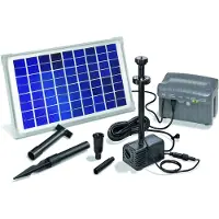 Esotec Solar-Pumpenset Napoli LED, Akkuspeicher, 750 l/h