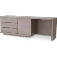 Casa Padrino Luxus Massivholz Schreibtisch Grau 220 x 55 x H. 75,5 cm - Bürotisch - Computertisch - Büro Möbel - Luxus Möbel - Luxus Einrichtung - Luxus Qualität