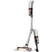TurboTronic Akku-Staubsauger - CV11 - kabelloser 2in1 Stab- & Handstaubsauger, 120 W, 11 kPa Saugleistung, HEPA-Filter, Zyklon-Technologie, LED-Bodenbürste Silver