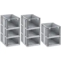 Proregal 8x Eurobox NextGen Store | HxBxT 22x30x40cm | 20 Liter | Front offen | Eurobehälter, Transportbox, Transportbehälter