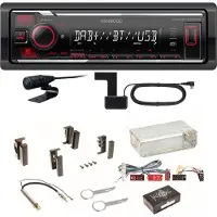 Kenwood KMM-BT408DAB Bluetooth Digitalradio Einbauset für Audi A4 B5 A6 4B C4 A8