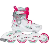 Nijdam inline-Skates SK8 Star 82A weiß/fuchsia Größe 33-36