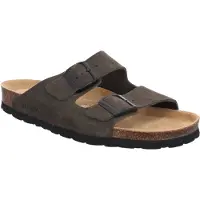 Rohde Herren Pantolette ergonomischer Zweiriemer aus Leder in Weite G Grado 5922, Größe:46 EU, Farbe:Grün