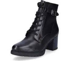 Tamaris Damen Leder Stiefelette schwarz