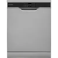Telefunken Geschirrspüler freistehend 60 cm, Spülmaschine Silber, 12 Maßgedecke, 6 Programme, AquaStop, Eco, GFS6012DI