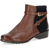 Caprice Damen Stiefelette Hochfront Riemchen glänzende Details 9-25308-43, Größe:36 EU, Farbe:Braun