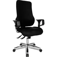 Topstar Bürostuhl Sitness 55 mit höhenverstellbaren Armlehnen , Wollstoff schwarz