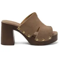 Lazamani Clogs Damen Taupe Wildleder