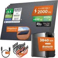 Solarway Balkonkraftwerk 2000 Watt Ultra | EcoFlow STREAM Ultra X 3840 Wh Batterie