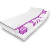 Sleezzze 7 Zonen ergonomische Taschenfederkernmatratze Sleezzz Diamond T1000 90 x 200 cm, Höhe 23 cm, Härtegrad H2/H3, 1000 Federn/2m²