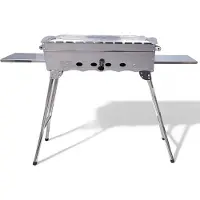 Grillpeter Mangal Khan Edelstahl Schaschlik Grill mit Grillrost