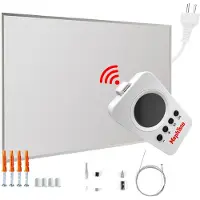 Mephisto Infrarot Heizung Wand- Standheizung energiesparend Elektroheizung inkl. Fernbedienung und Thermostat WIFI APP Steuerung 1000W inkl. Deckenmontageset