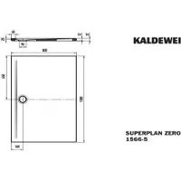 Kaldewei 356647982662 DW SUPERPLAN ZERO Mod.1566-5, 800 x
