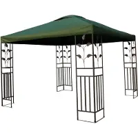 Linder Exclusiv GmbH Metallpavillon 3x3 m Pavillon Pergola Gartenpavillon Partyzelt Festzelt stabil grün